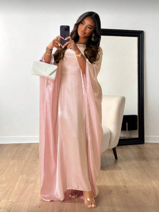 Zarah Butterfly - Wrinkled Satin Abaya